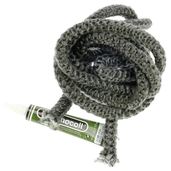 STOVE ROPE AND SILICONE REPLACEMENT KIT dia. 6mm, Packing 2m+17ml/30mg of thermoresistant silicone
